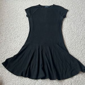 Polo Ralph Lauren Womens Dress Size Small Black Fit And Flare Casual Cap Sleeve